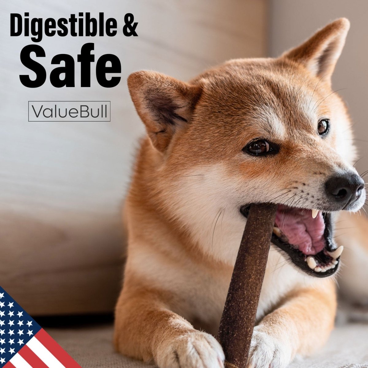 ValueBull USA Collagen Sticks for Small Dogs, 6 Inch Extra Thin Chews, Natural Dog Treats, 10 Count - ValuePetSupplies