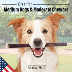 ValueBull USA Collagen Sticks for Dogs, 12 Inch Medium Chews, Natural Long - Lasting Dog Treats, 25 Count - ValuePetSupplies