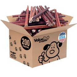 ValueBull USA Collagen Sticks for Dogs, 12 Inch Medium Chews, Natural Long - Lasting Dog Treats, 200 Count Wholesale Pack - ValuePetSupplies