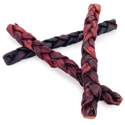 ValueBull USA Collagen Braid Beef Large Dog Chews, Thick 12 Inch 25 Count Bulk Pack - Thick - 25 Braids