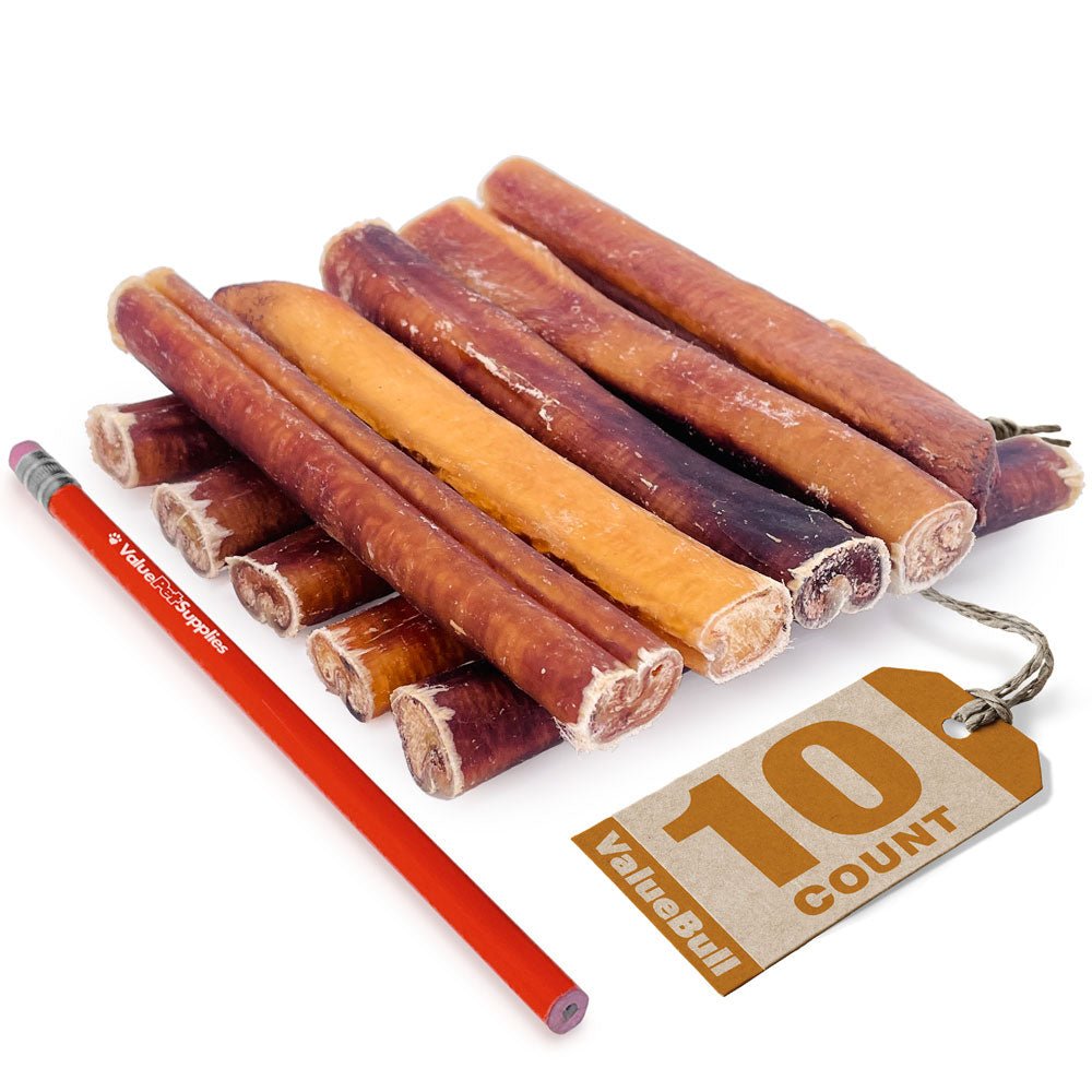 ValueBull USA Bully Sticks, Jumbo 6 Inch, 10 Count - ValuePetSupplies
