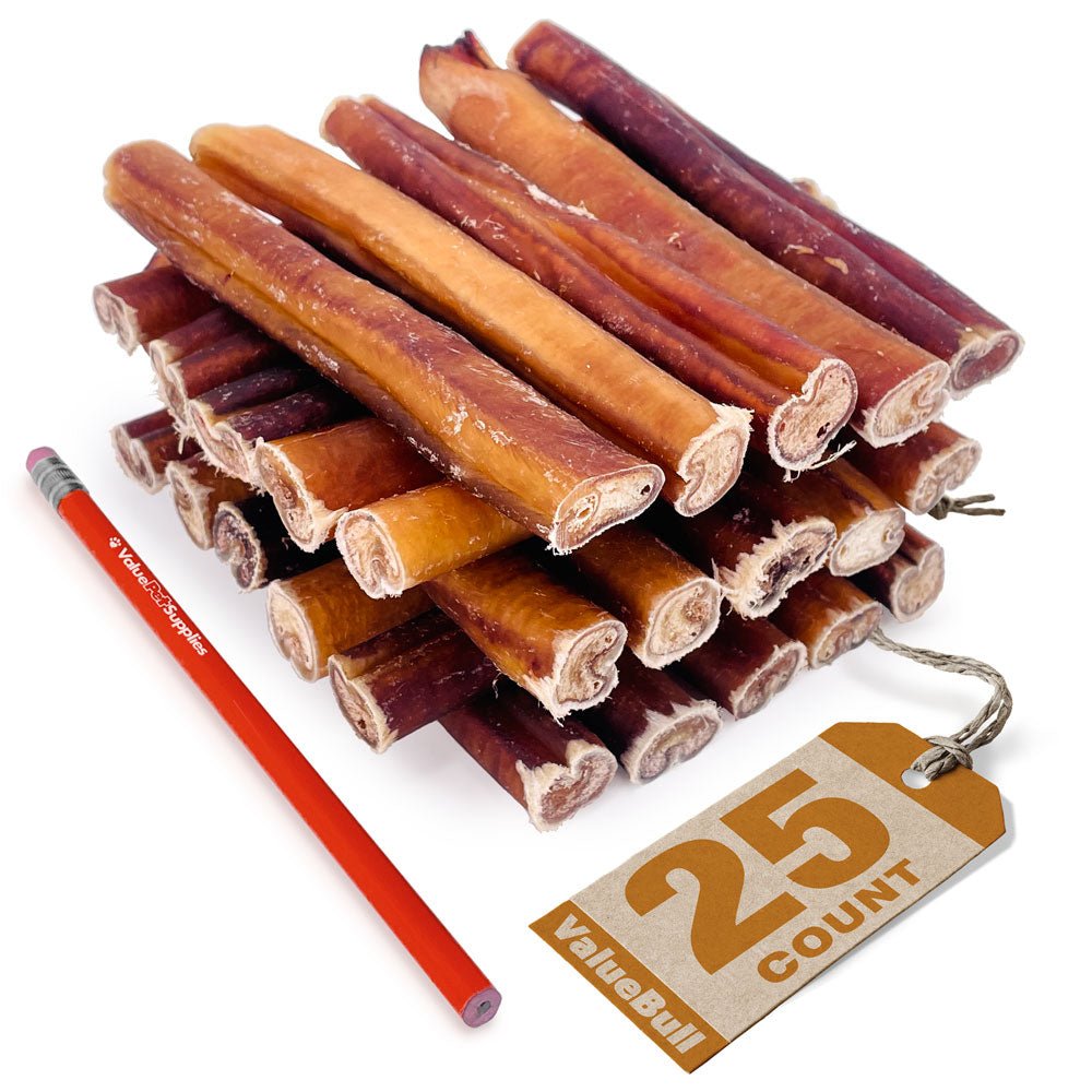 ValueBull USA Bully Sticks, Jumbo 6 Inch, 25 Count - ValuePetSupplies