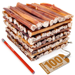 ValueBull USA Bully Sticks, Medium 6 Inch, 100 Count BULK PACK - ValuePetSupplies