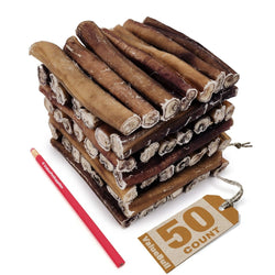 ValueBull USA Bully Sticks, Super Jumbo 6 Inch, 50 Count - ValuePetSupplies