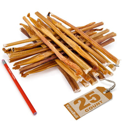 ValueBull USA Bully Sticks for Small Dogs, Thin 12 Inch, 25 Count - ValuePetSupplies