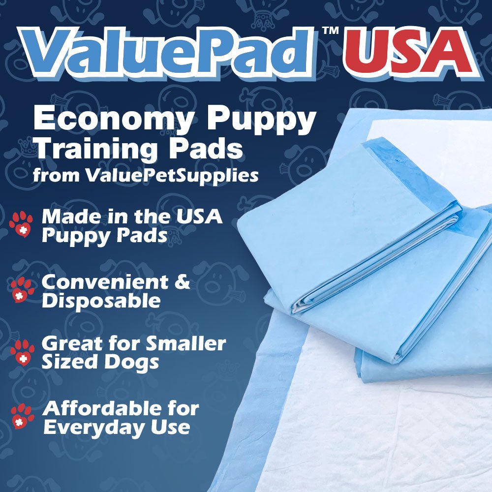 ValuePad USA Puppy Pads, Medium 22x23 Inch, 600 Count Bulk Pack - ValuePetSupplies