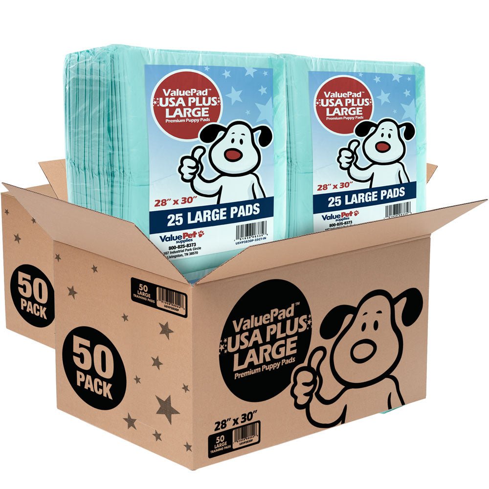 ValuePad USA Plus Puppy Pads, Large 28x30 Inch, 100 Count Bulk Pack - ValuePetSupplies