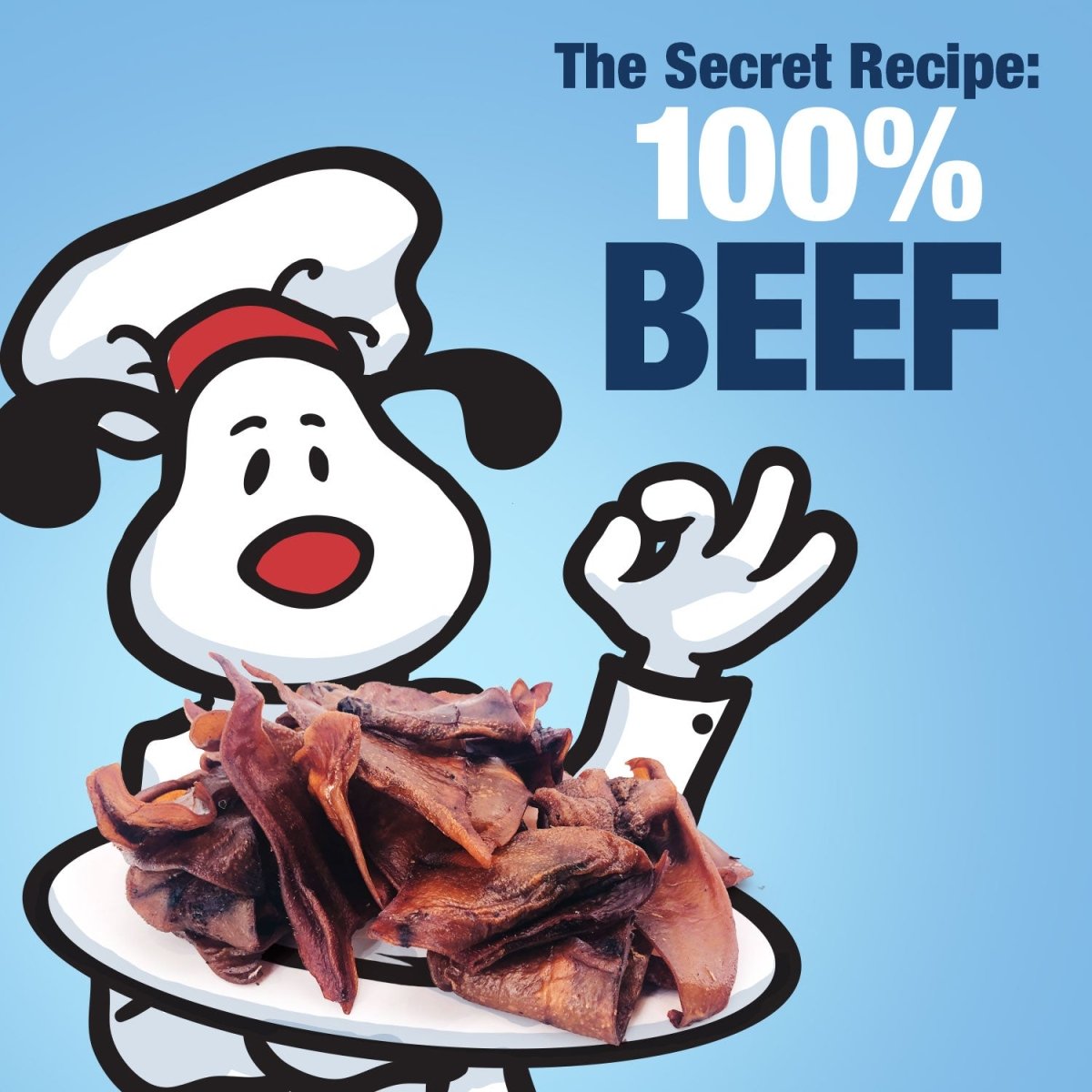 ValueBull Natural Brown Cow Ears, Crunchy Style, Varied Size, Shape & Color, 100 Count Bulk Pack - ValuePetSupplies