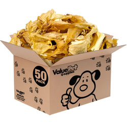 ValueBull Natural Brown Cow Ears, Crunchy Style, Varied Size, Shape & Color, 50 Count BULK PACK - ValuePetSupplies
