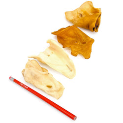 ValueBull Cow Ears, Varied Shapes, Small, 50 Count Bulk Pack - ValuePetSupplies