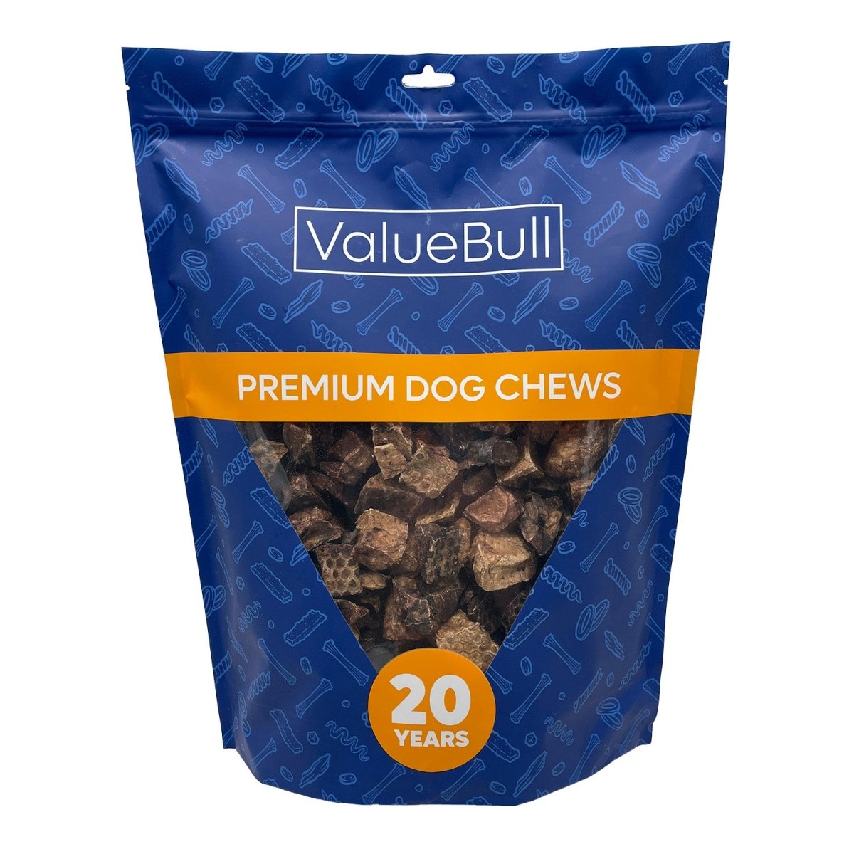 ValueBull Premium Beef Lung Cubes, 2 Pounds - 2