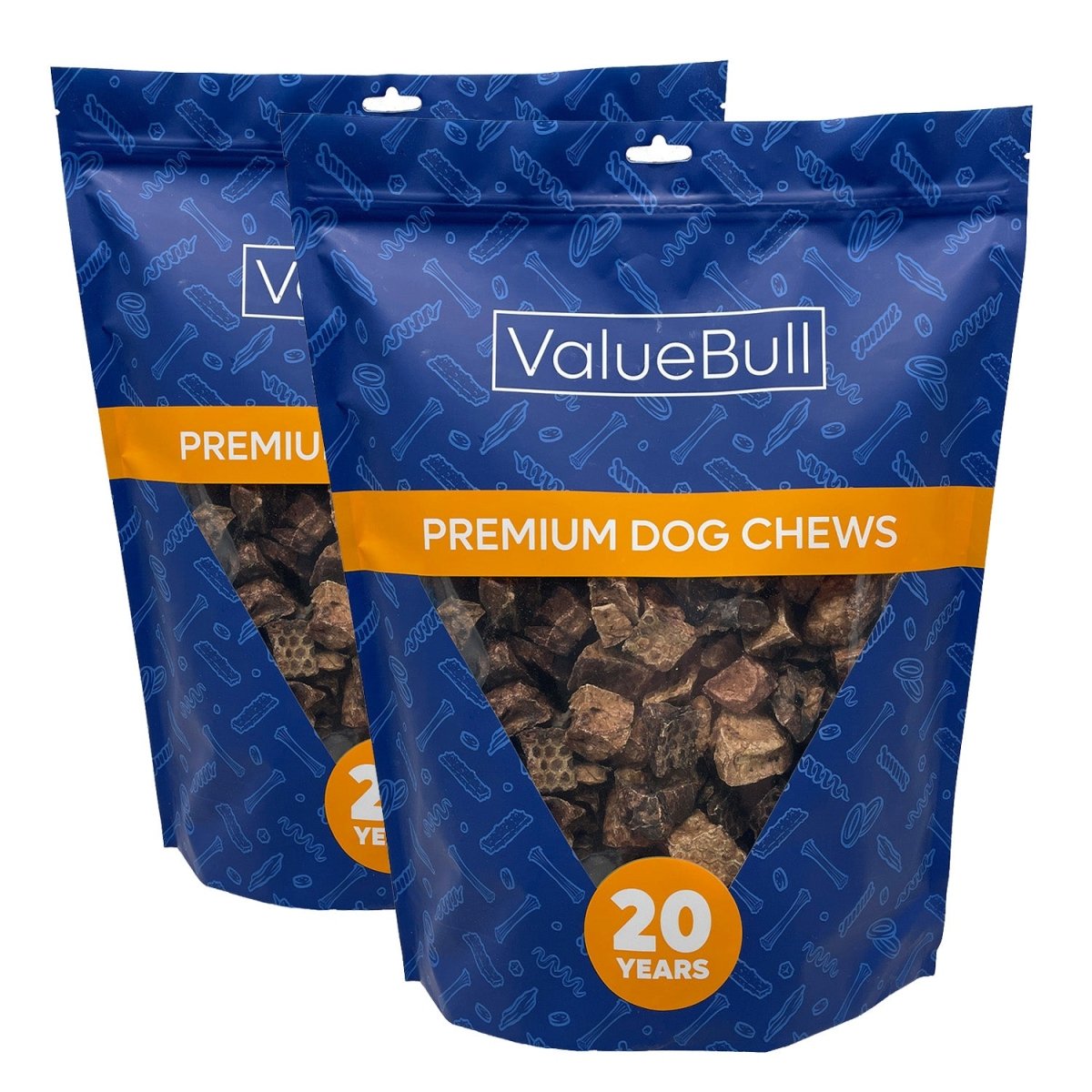 ValueBull Premium Beef Lung Cubes, 4 Pounds - 4