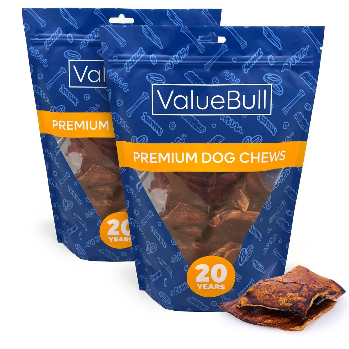 ValueBull USA Rawhide Chips, Natural Beef Flavor, 50 Count - ValuePetSupplies