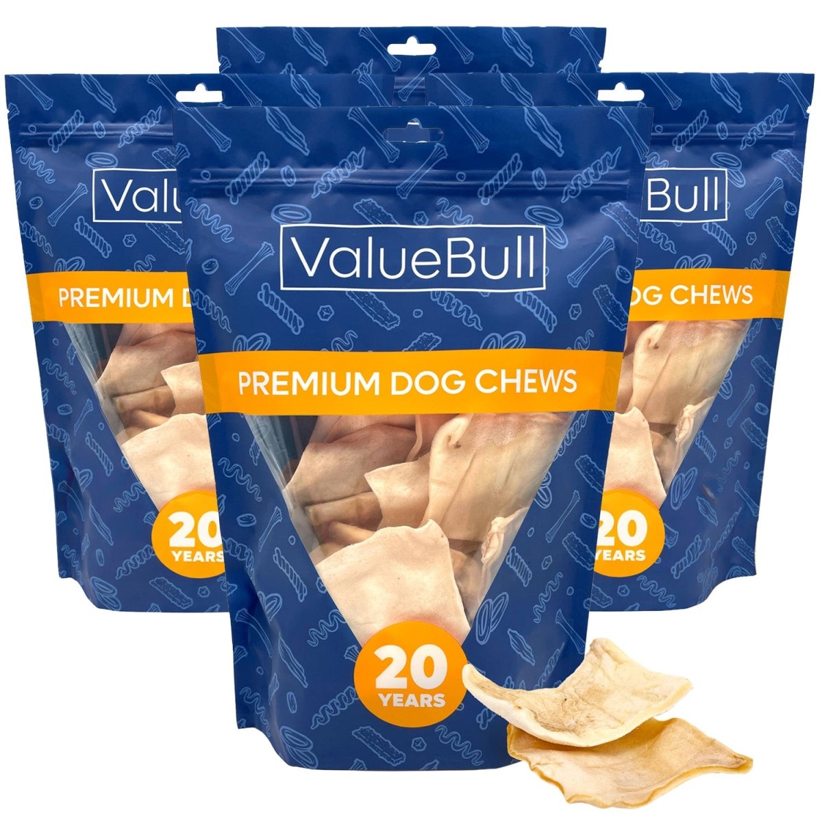 ValueBull USA Rawhide Chips, 4 Pound - Natural - 4 Pound