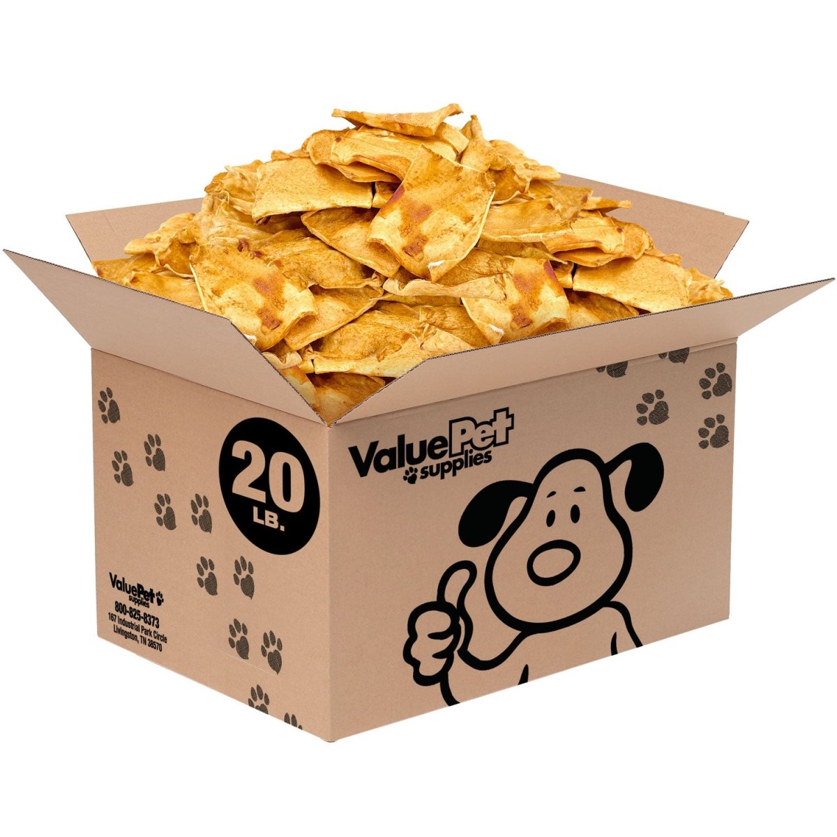 ValueBull USA Rawhide Chips, Chicken Infused, 20 Pound BULK PACK - ValuePetSupplies