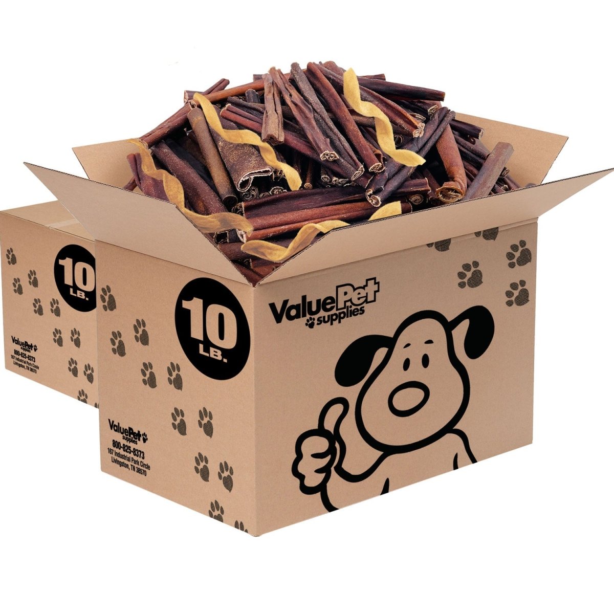 ValueBull Collagen Sticks For Dogs, Bully Sticks & Rawhide Alternative, Varied Shapes & Sizes, 20 lb BULK PACK - ValuePetSupplies