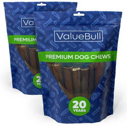 ValueBull Collagen Sticks for Dogs, 6 Inch Jumbo Chews, Natural Long - Lasting Dog Treats, 50 Count - ValuePetSupplies