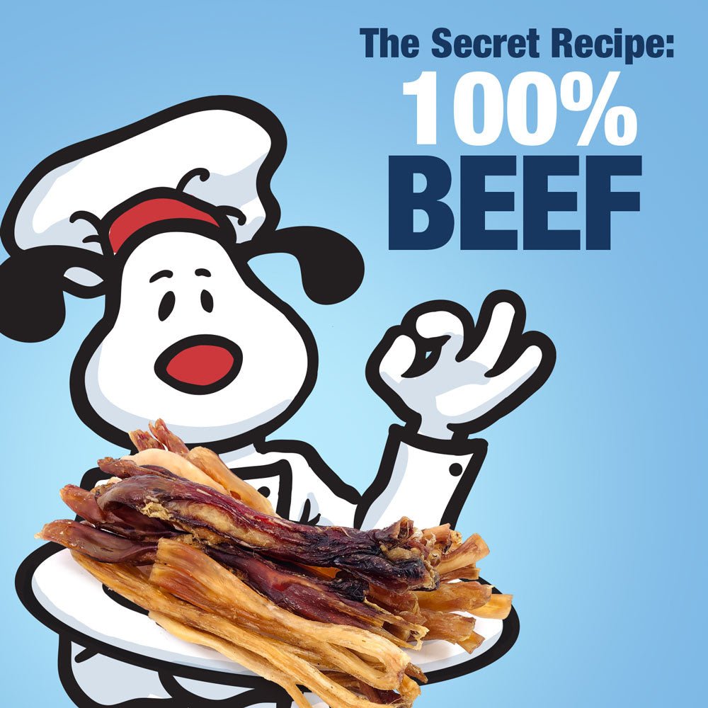 ValueBull Beef Tendons For Dogs, Jumbo, Varied Shapes, 10 Pounds BULK PACK - ValuePetSupplies