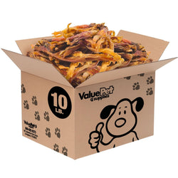 ValueBull Beef Tendons For Dogs, Jumbo, Varied Shapes, 10 Pounds BULK PACK - ValuePetSupplies