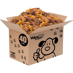 ValueBull Beef Tendons For Dogs, Varied Shapes, 40 Pound Wholesale Pack - ValuePetSupplies