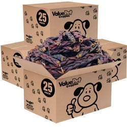 ValueBull Collagen Braids, Medium 5 - 6 Inch, 100 Count BULK PACK - ValuePetSupplies