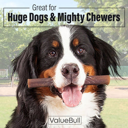 ValueBull Collagen Sticks For Dogs, Bully Sticks & Rawhide Alternative, Super Jumbo 6 Inch, 50 Count - ValuePetSupplies