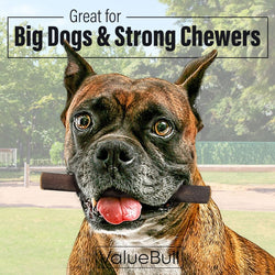 ValueBull Collagen Sticks For Dogs, Bully Sticks & Rawhide Alternative, Thick 6 Inch, 400 Count WHOLESALE PACK - ValuePetSupplies