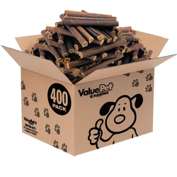 ValueBull Collagen Sticks For Dogs, Bully Sticks & Rawhide Alternative, Thick 6 Inch, 400 Count WHOLESALE PACK - ValuePetSupplies