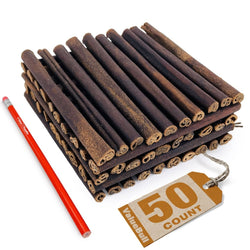 ValueBull Collagen Sticks For Small Dogs, Bully Sticks & Rawhide Alternative, Thin 6 Inch, 50 Count - ValuePetSupplies