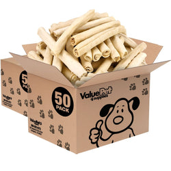 ValueBull USA Retriever Rolls, Premium Rawhide, Thick 10 Inch, 100 Count BULK PACK - ValuePetSupplies