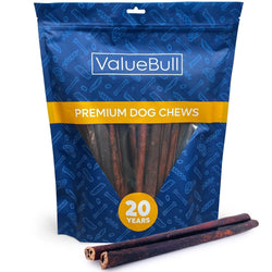 ValueBull Collagen Sticks For Dogs, Bully Sticks & Rawhide Alternative, Medium 12 Inch, 25 Count - ValuePetSupplies