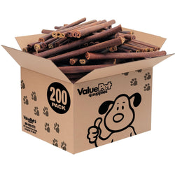 ValueBull Collagen Sticks For Dogs, Bully Sticks & Rawhide Alternative, Thick 12 Inch, 200 Count BULK PACK - ValuePetSupplies