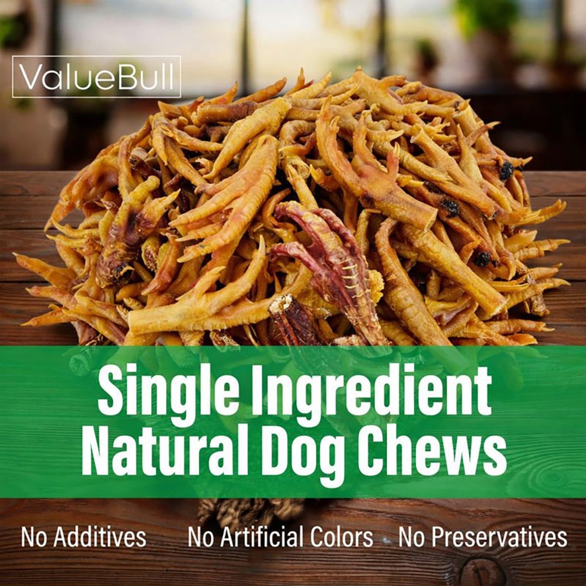 ValueBull Chicken Feet for Dogs, Large, 25 Count - ValuePetSupplies