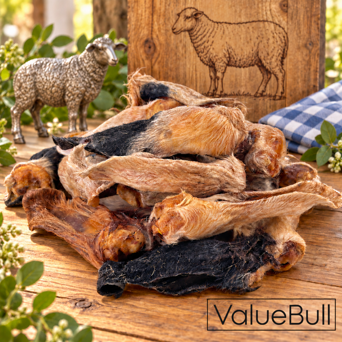 ValueBull Hairy Lamb Ears for Dogs, 200 Count Wholesale Pack - ValuePetSupplies