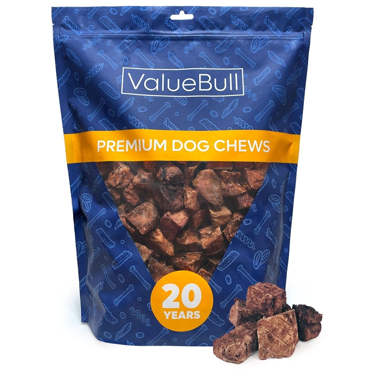 ValueBull Premium Lamb Lung Cubes, 2 Pounds - Cubes - 2 Pound