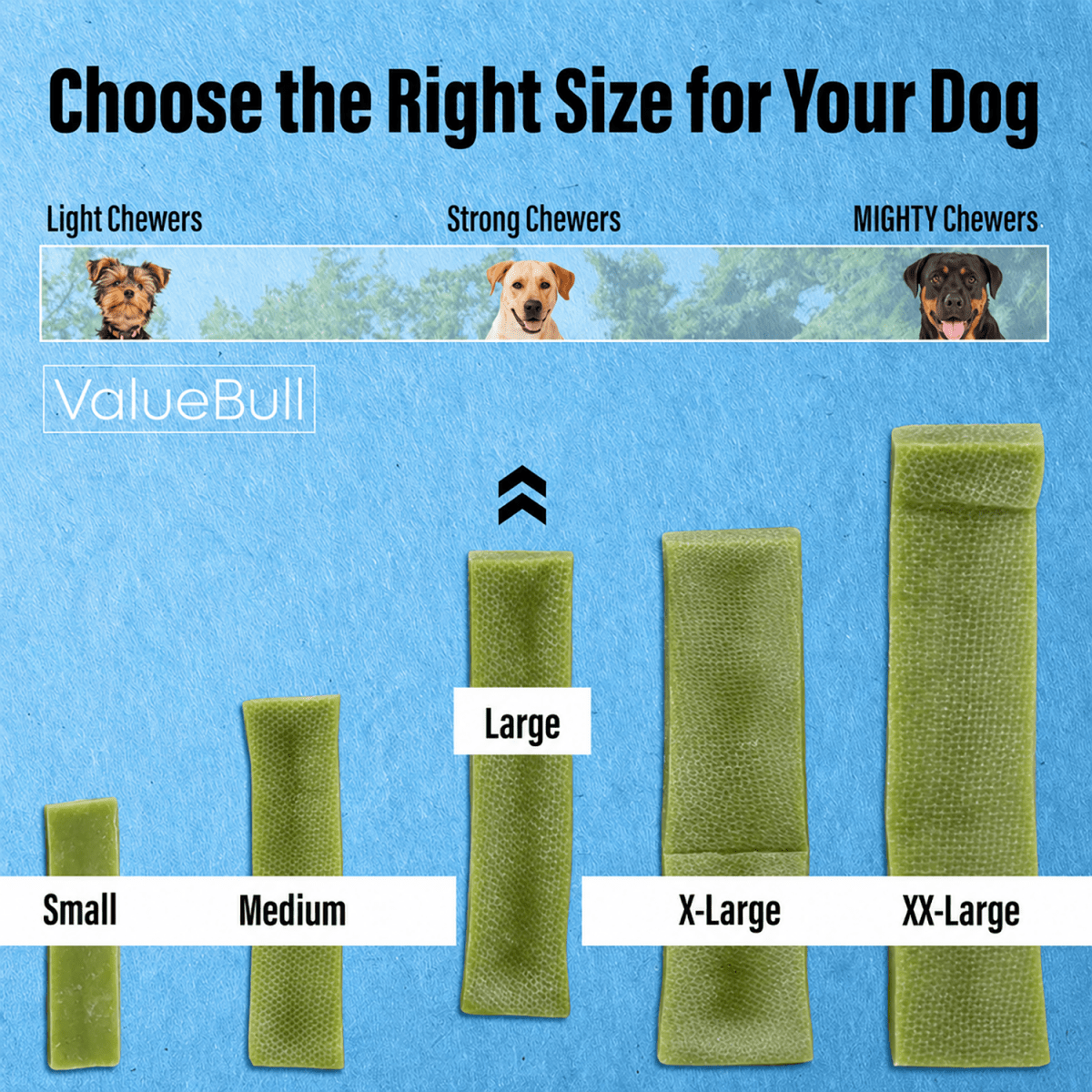 ValueBull Himalayan Yak Cheese Dog Chews, Mint, Large, 25 Count - ValuePetSupplies