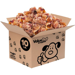 ValueBull Beef Trachea Bites, Premium, 10 Pounds Bulk Pack - ValuePetSupplies