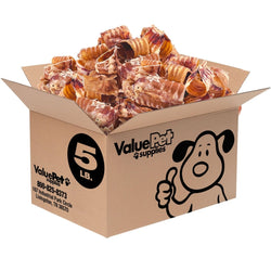 ValueBull Beef Trachea Bites, Premium, 5 Pounds BULK PACK - ValuePetSupplies