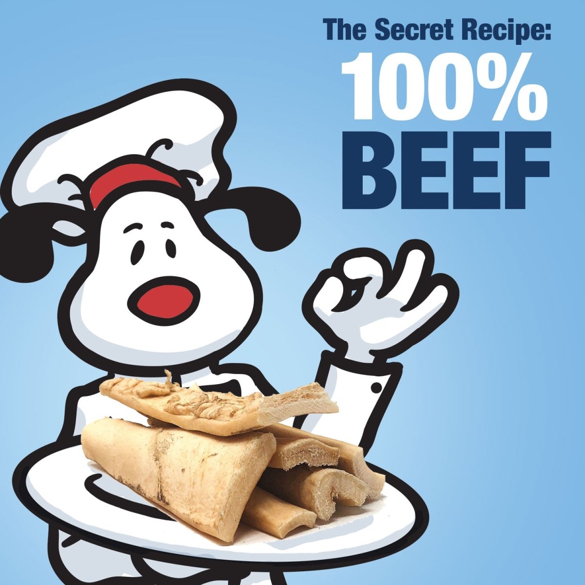 ValueBull Beef Cheek Slices, Long Lasting Dog Chews, Thick 9 - 10 Inch, 20 Count - ValuePetSupplies