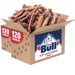 ValueBull Lamb Trachea for Dogs, Premium, 4 - 9 Inch, 240 Count, BULK PACK - ValuePetSupplies