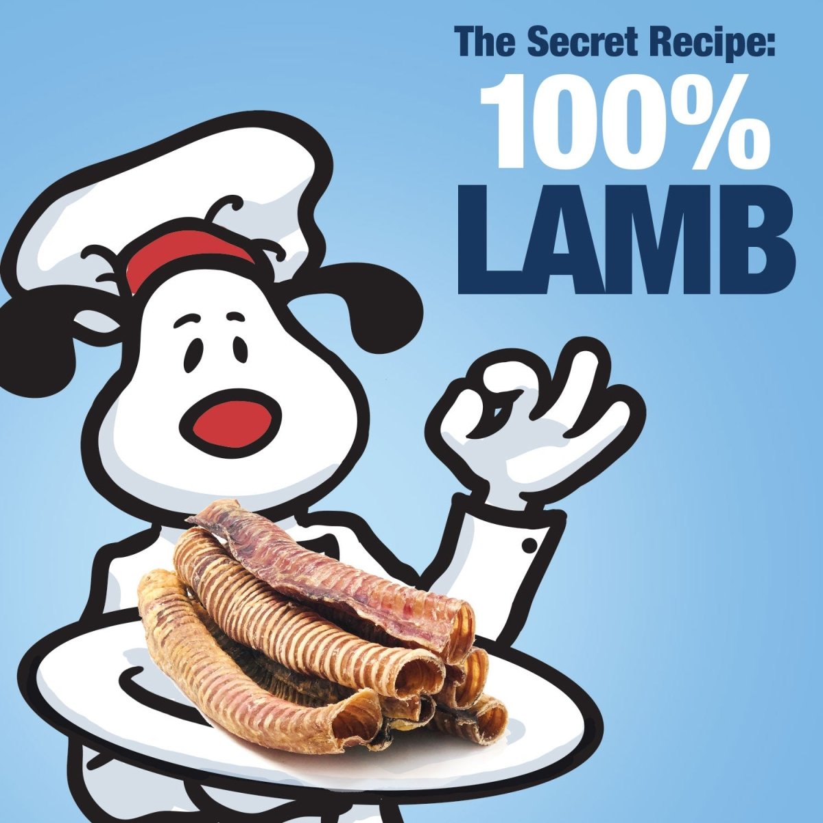 ValueBull Lamb Trachea for Dogs, Premium, 4 - 9 Inch, 120 Count BULK PACK - ValuePetSupplies