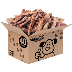 ValueBull Lamb Trachea for Dogs, Premium, 4 - 9 Inch, 40 Count BULK PACK - ValuePetSupplies