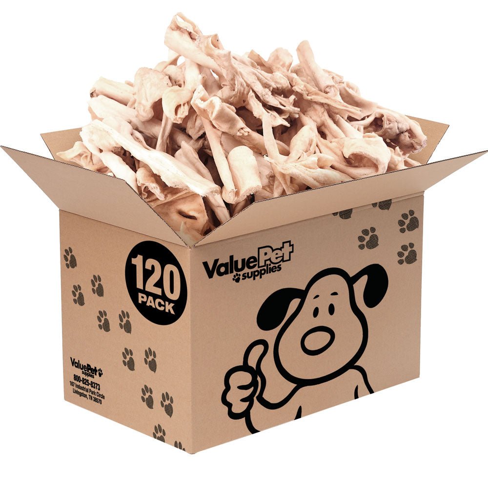 ValueBull Cheek Slices, Premium Lamb Dog Chews, 5 - 6 Inch, 120 Count BULK PACK - ValuePetSupplies