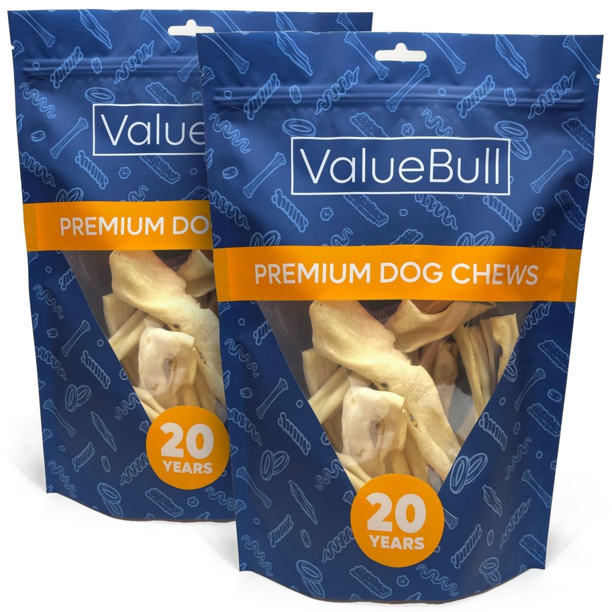 ValueBull Lamb Cheek Slices, Premium 5 - 6 Inch, 20 Count - ValuePetSupplies