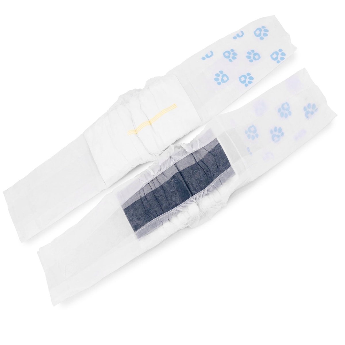 ValueWrap Male Wraps, Disposable Dog Diapers, Carbon, 1 - Tab Large, 48 Count - ValuePetSupplies