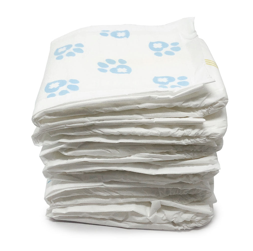 ValueWrap Male Wraps, Disposable Dog Diapers, 1 - Tab Medium, Lavender, 72 Count - ValuePetSupplies