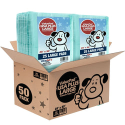 ValuePad USA Plus Puppy Pads, Large 28x30 Inch, 50 Count - ValuePetSupplies
