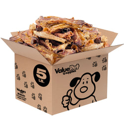 ValueBull Lamb Trachea for Dogs, Premium, 4-9 Inch, 5 Pound Bulk Pack - Trachea  - 5 Pound