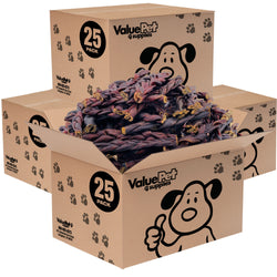 ValueBull USA Collagen Braid Beef Large Dog Chews, Medium 6 Inch 100 Count Bulk - Medium - 100 Braids