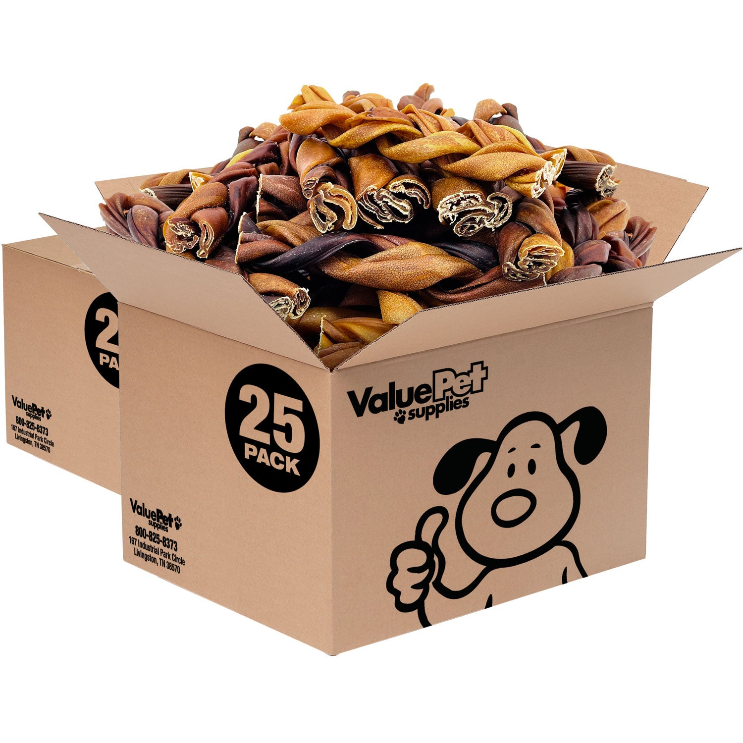 ValueBull Collagen Braided Sticks for Dogs, 6 Inch Thick Chews, Natural Long-Lasting Dog Treats, 50 Count Bulk Pack - Thick - 50 Braids